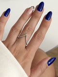 CW1RING002-silver-cz-pave-v-shaped-chevron-ring-catwalkjewellery wholesale jewelry RINGS Catwalk Jewellery Europe