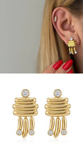 CW1VPEARNG001-gold-tiered-geometric-cz-dangle-earrings-catwalkjewellery wholesale jewelry VIP 14K EARRINGS  Catwalk Jewellery Europe