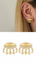 CW1VPEARNG004-gold-evil-eye-celestial-dangle-earrings-catwalkjewellery wholesale jewelry VIP 14K EARRINGS  Catwalk Jewellery Europe