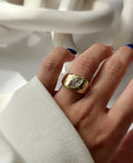CW1RING0032-gold-chunky-flush-set-marquise-cz-signet-ring-catwalkjewellery wholesale jewelry RINGS Catwalk Jewellery Europe