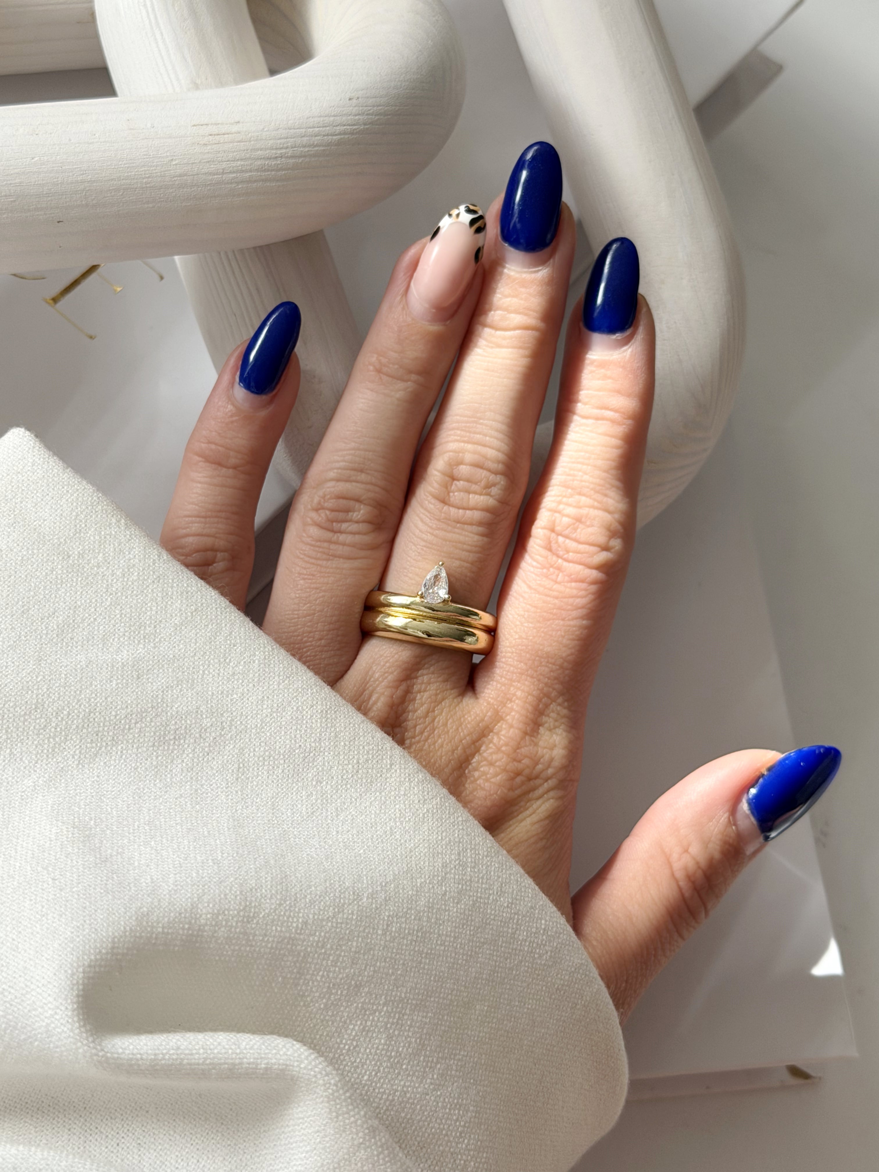 CW1RING0034-gold-pear-cut-cz-double-band-ring-catwalkjewellery wholesale jewelry RINGS Catwalk Jewellery Europe