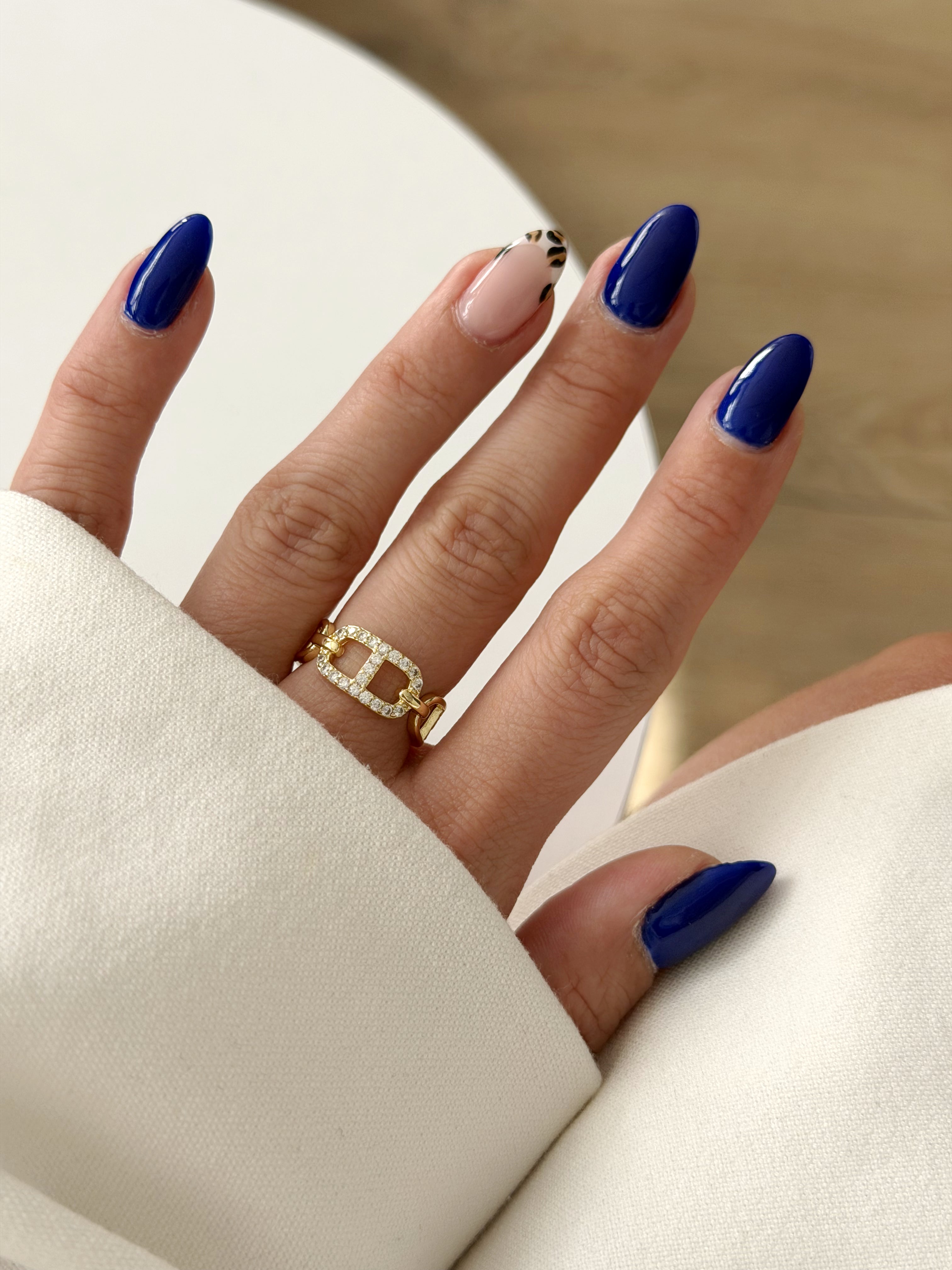 CW1RING0060-gold-cz-pave-mariner-anchor-link-ring-catwalkjewellery wholesale jewelry RINGS Catwalk Jewellery Europe