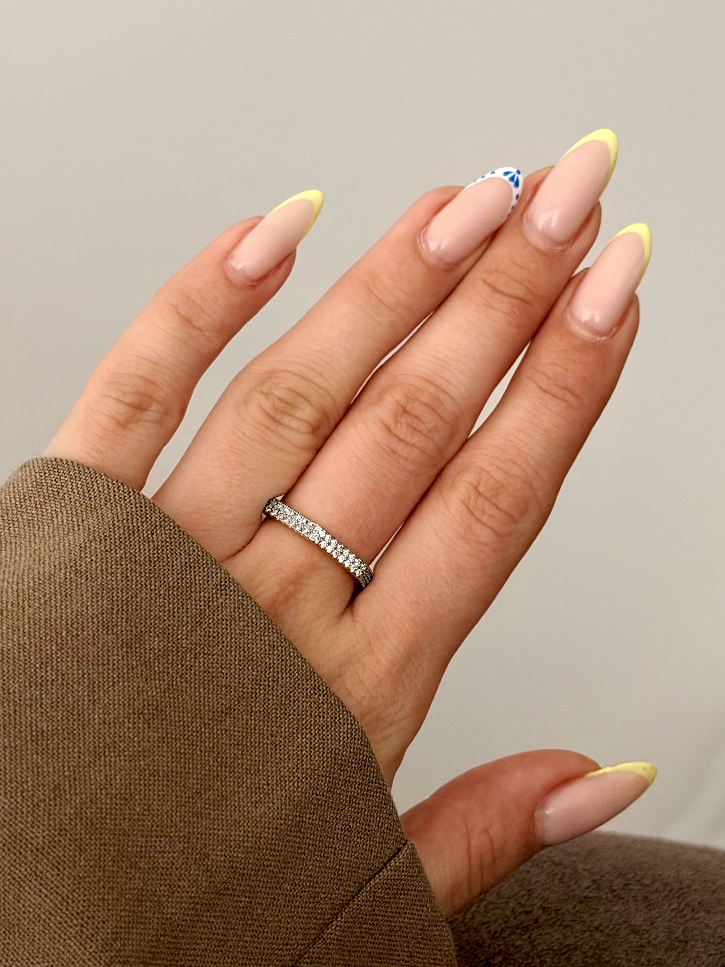 CW1RING0085-silver-double-row-cz-pave-eternity-band-ring-catwalkjewellery wholesale jewelry RINGS Catwalk Jewellery Europe