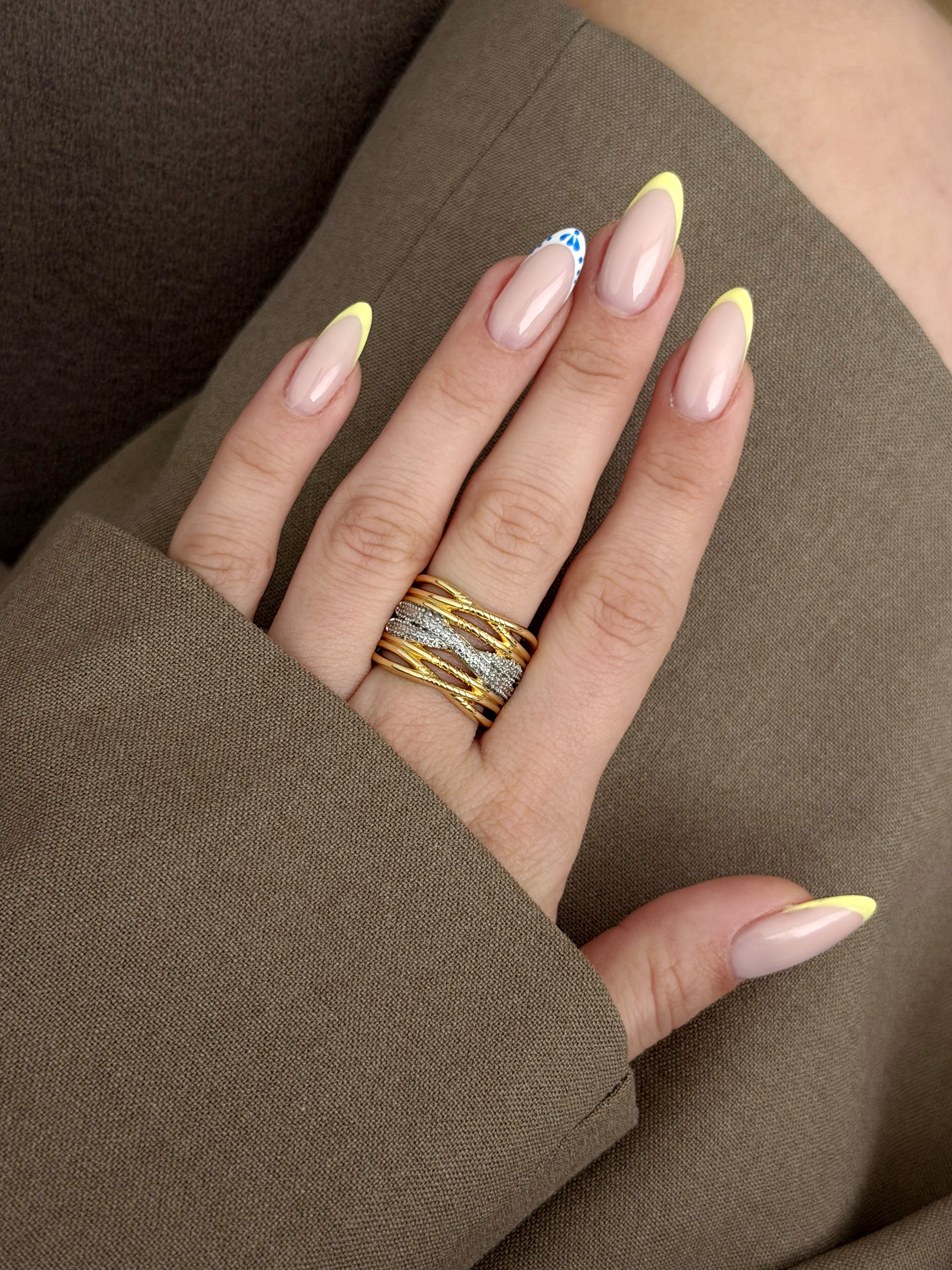 CW1RING0092-gold-multi-strand-criss-cross-cz-pave-wide-band-ring-catwalkjewellery wholesale jewelry RINGS Catwalk Jewellery Europe