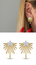CW1VPEARNG00109-gold-cz-pave-starburst-ray-stud-earrings-catwalkjewellery wholesale jewelry VIP 14K EARRINGS  Catwalk Jewellery Europe