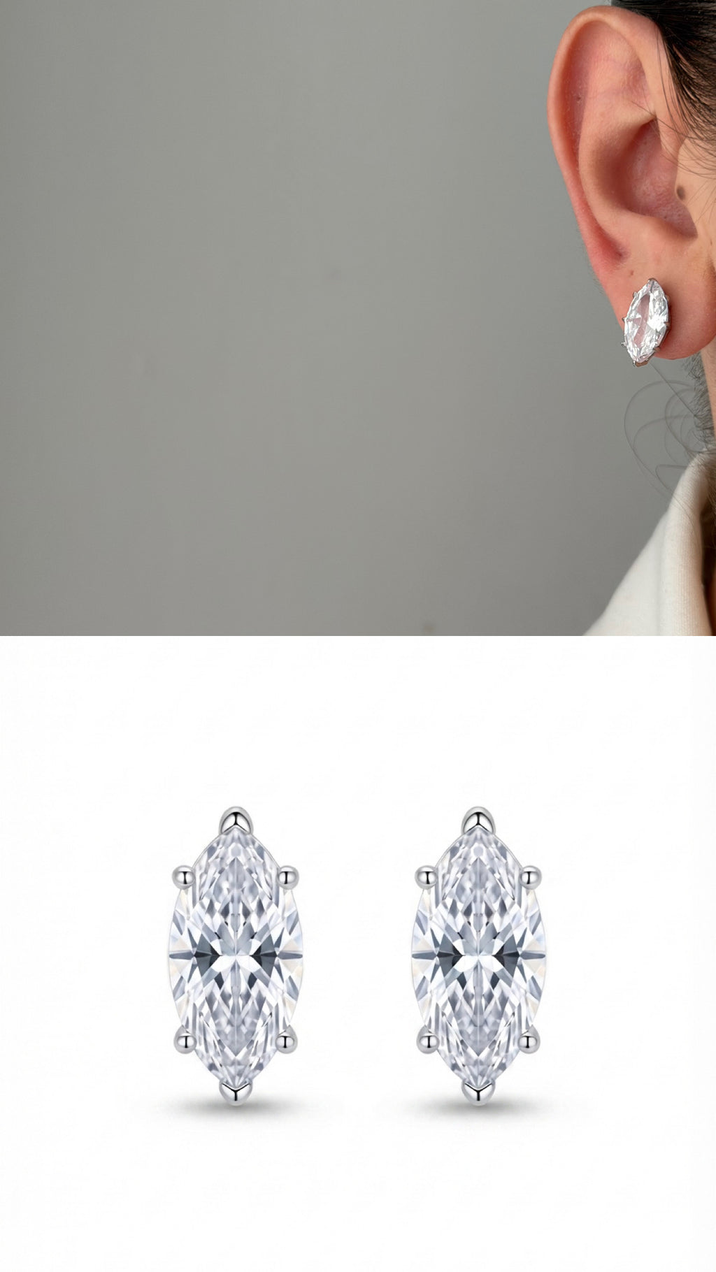 CW1VPEARNG0034-gold-cz-pave-oval-link-stud-earrings-catwalkjewellery wholesale jewelry VIP 14K EARRINGS  Catwalk Jewellery Europe
