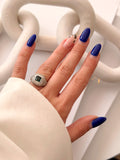 CW1RING00107-silver-cz-pave-emerald-cut-green-stone-signet-ring-catwalkjewellery wholesale jewelry RINGS Catwalk Jewellery Europe