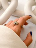 CW1RING00109-gold-cz-pave-panther-head-open-ring-alternate-angle-catwalkjewellery wholesale jewelry RINGS Catwalk Jewellery Europe