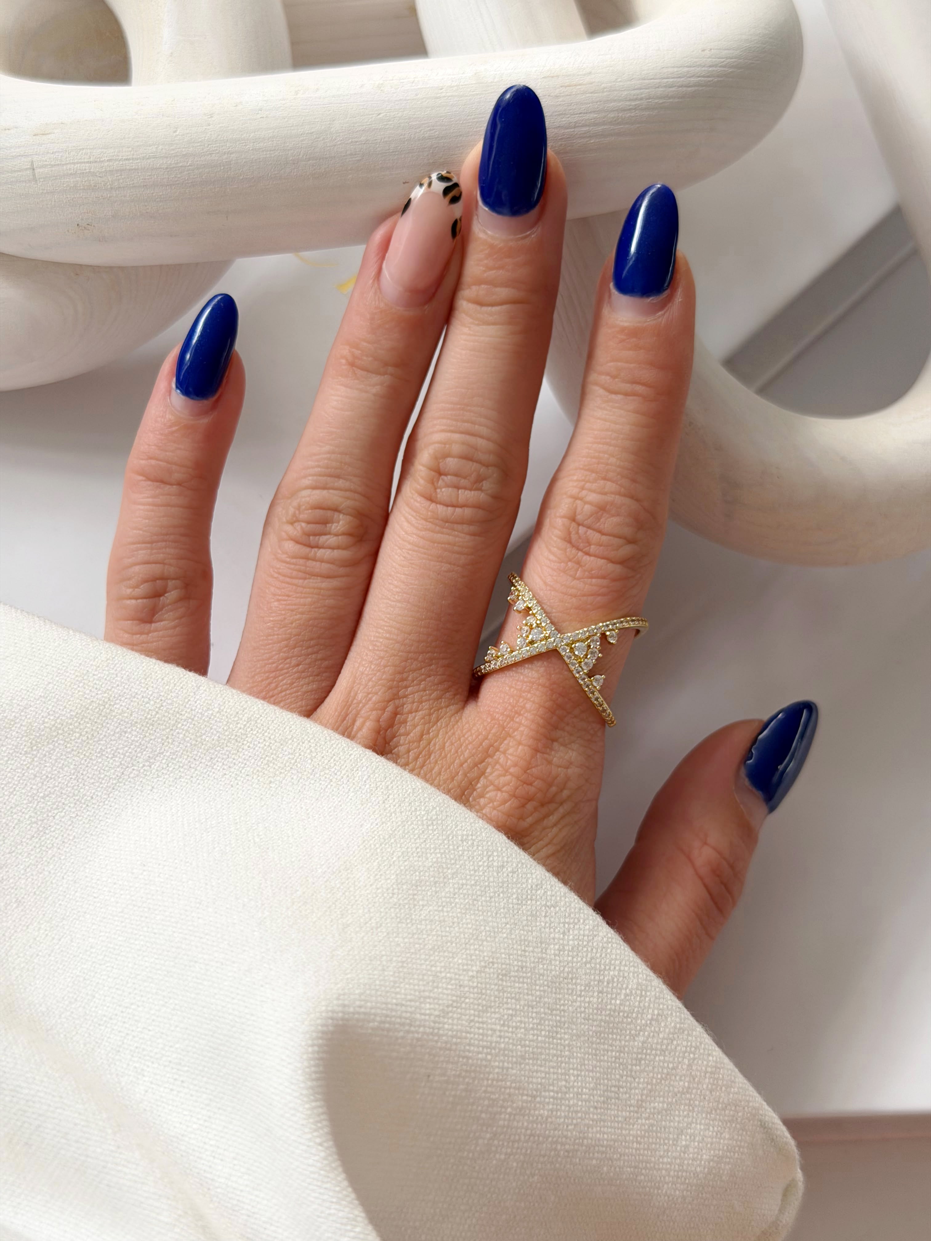 CW1RING00121-gold-cz-pave-criss-cross-x-statement-ring-catwalkjewellery wholesale jewelry RINGS Catwalk Jewellery Europe