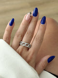 CW1RING00146-silver-cz-pave-curb-chain-band-ring-catwalkjewellery wholesale jewelry RINGS Catwalk Jewellery Europe