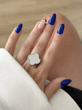 CW1RING00149-silver-cz-pave-large-clover-statement-ring-catwalkjewellery wholesale jewelry RINGS Catwalk Jewellery Europe