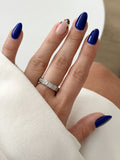 CW1RING00161-silver-cz-pave-screw-motif-band-ring-catwalkjewellery wholesale jewelry RINGS Catwalk Jewellery Europe