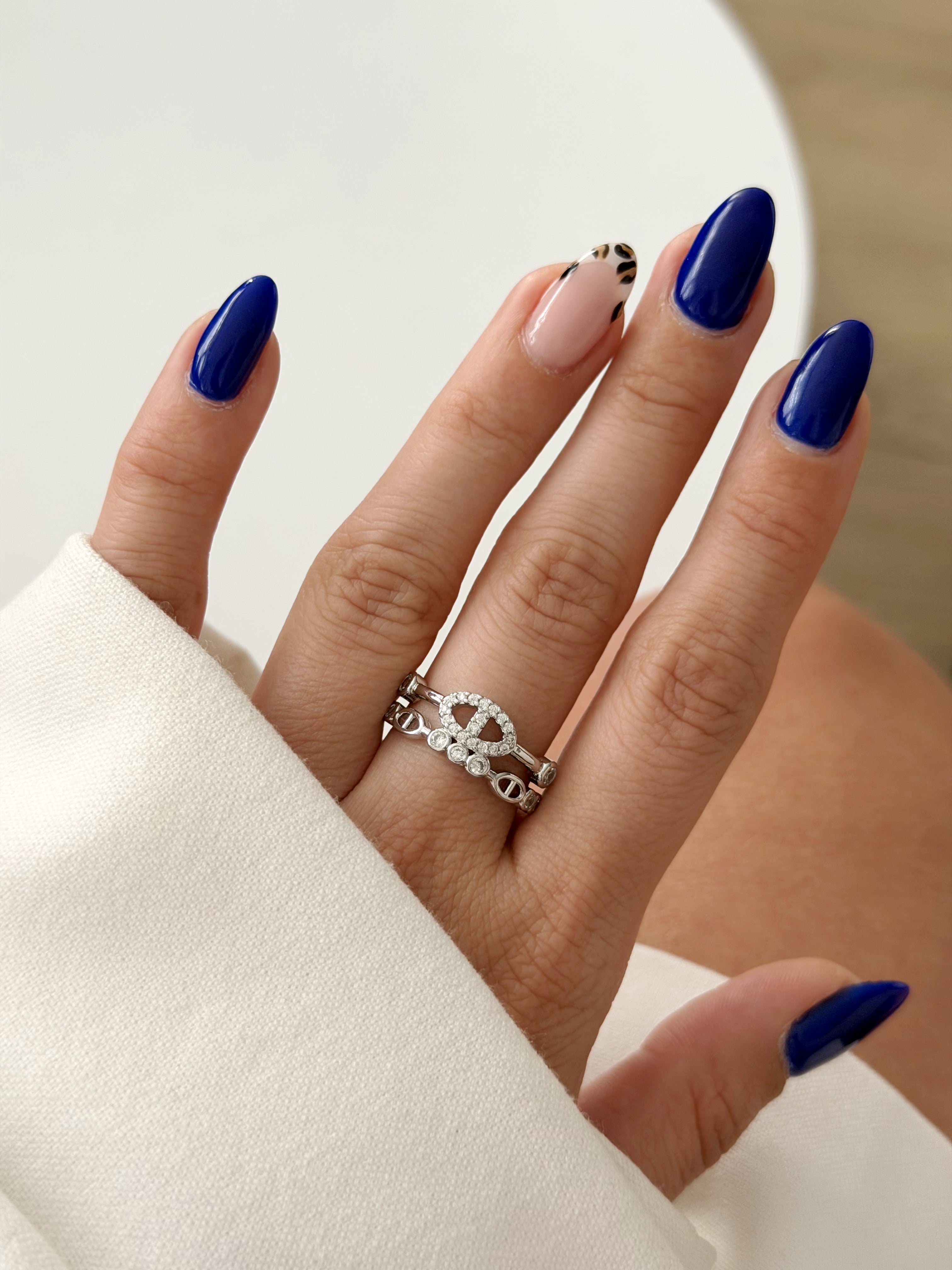 CW1RING00162-silver-cz-pave-mariner-anchor-link-double-band-ring-catwalkjewellery wholesale jewelry RINGS Catwalk Jewellery Europe