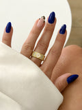 CW1RING00176-gold-mother-of-pearl-and-cz-pave-clover-motif-wide-band-ring-catwalkjewellery wholesale jewelry RINGS Catwalk Jewellery Europe