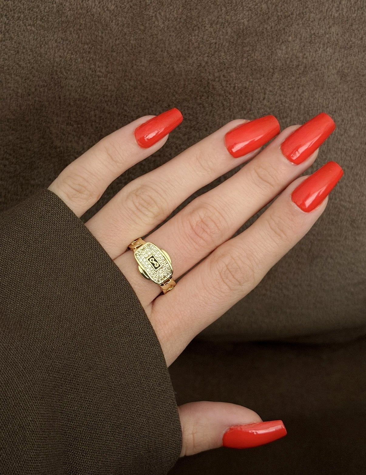 CW1RING0097-gold-cz-pave-buckle-clasp-curb-chain-ring-catwalkjewellery wholesale jewelry RINGS Catwalk Jewellery Europe