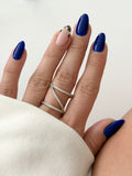 CW1RING00185-two-tone-cz-pave-z-shape-zigzag-statement-ring-catwalkjewellery wholesale jewelry RINGS Catwalk Jewellery Europe