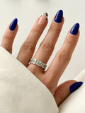 CW1RING00188-silver-triple-row-marquise-cz-cluster-eternity-band-ring-catwalkjewellery wholesale jewelry RINGS Catwalk Jewellery Europe