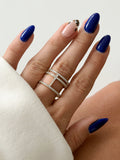 CW1RING00198-gold-cz-pave-triple-bar-cage-band-ring-catwalkjewellery wholesale jewelry RINGS Catwalk Jewellery Europe