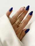 CW1RING00200-gold-cz-pave-triple-bar-cage-band-ring-alternate-angle-catwalkjewellery wholesale jewelry RINGS Catwalk Jewellery Europe