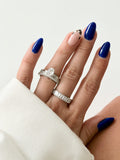 CW1RING00209-silver-oval-cz-solitaire-and-baguette-eternity-band-set-catwalkjewellery wholesale jewelry RINGS Catwalk Jewellery Europe