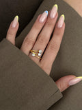Gold Stackable Ring Stainless Steel Waterproof Trendy Wholesale Myaccessories wholesale jewelry RINGS Catwalk Jewellery Europe