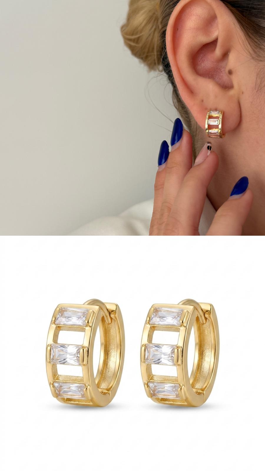 Gold Smooth Thick C Hoop Earrings wholesale jewelry VIP 14K EARRINGS  Catwalk Jewellery Europe