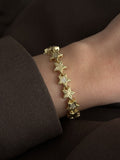 Gold Cz Pave Star Center Link Bracelet wholesale jewelry BRACELETS  Catwalk Jewellery Europe