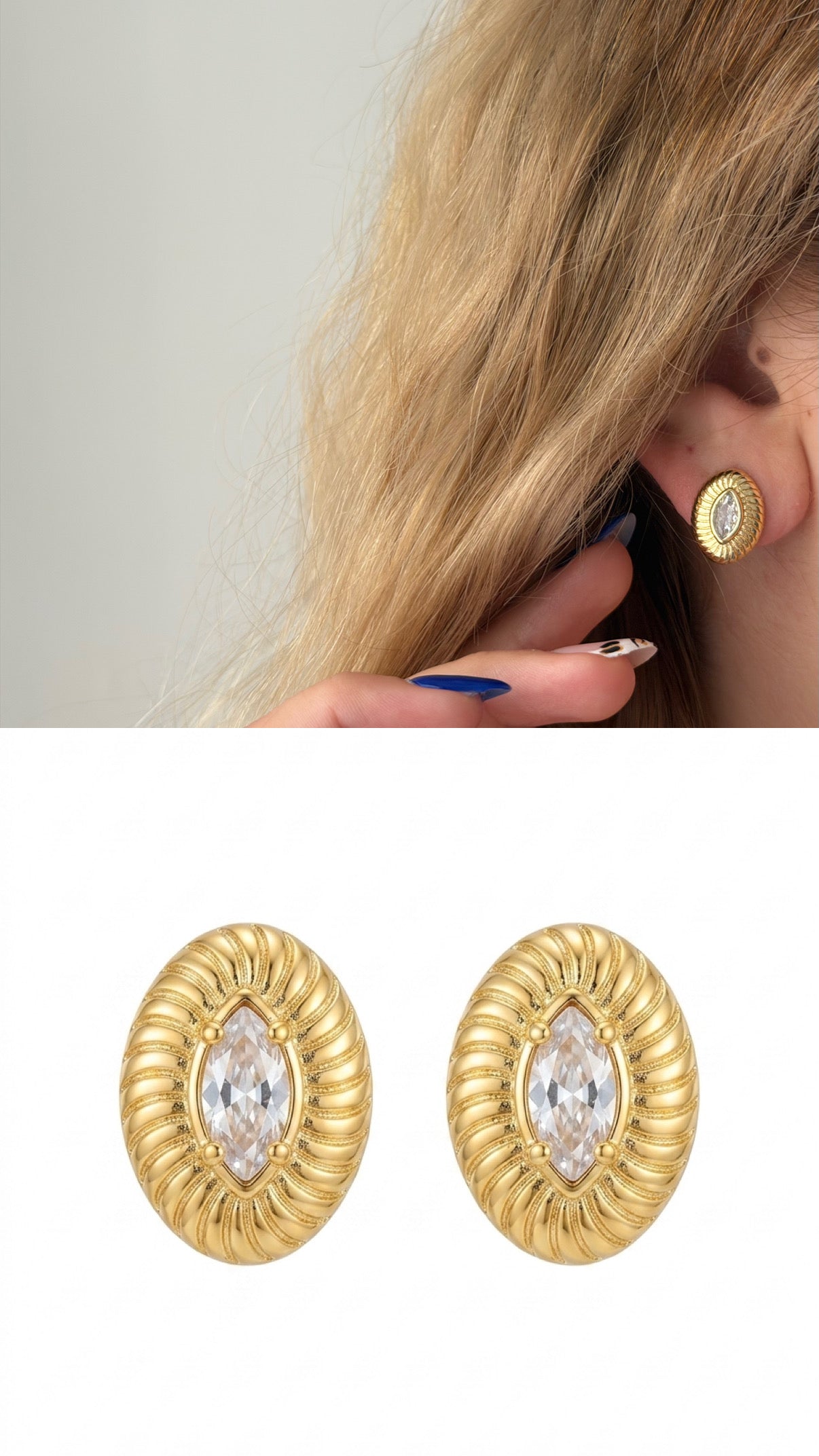 Gold Baguette Cz Eternity Huggie Earrings wholesale jewelry VIP 14K EARRINGS  Catwalk Jewellery Europe