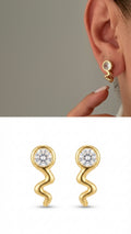 Gold Emerald Cut Cz Bezel Stud Earrings wholesale jewelry VIP 14K EARRINGS  Catwalk Jewellery Europe