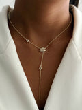 Y Necklace Stainless Steel Waterproof Layered Trendy Wholesale Myaccessories wholesale jewelry Y NECKLACE Catwalk Jewellery Europe