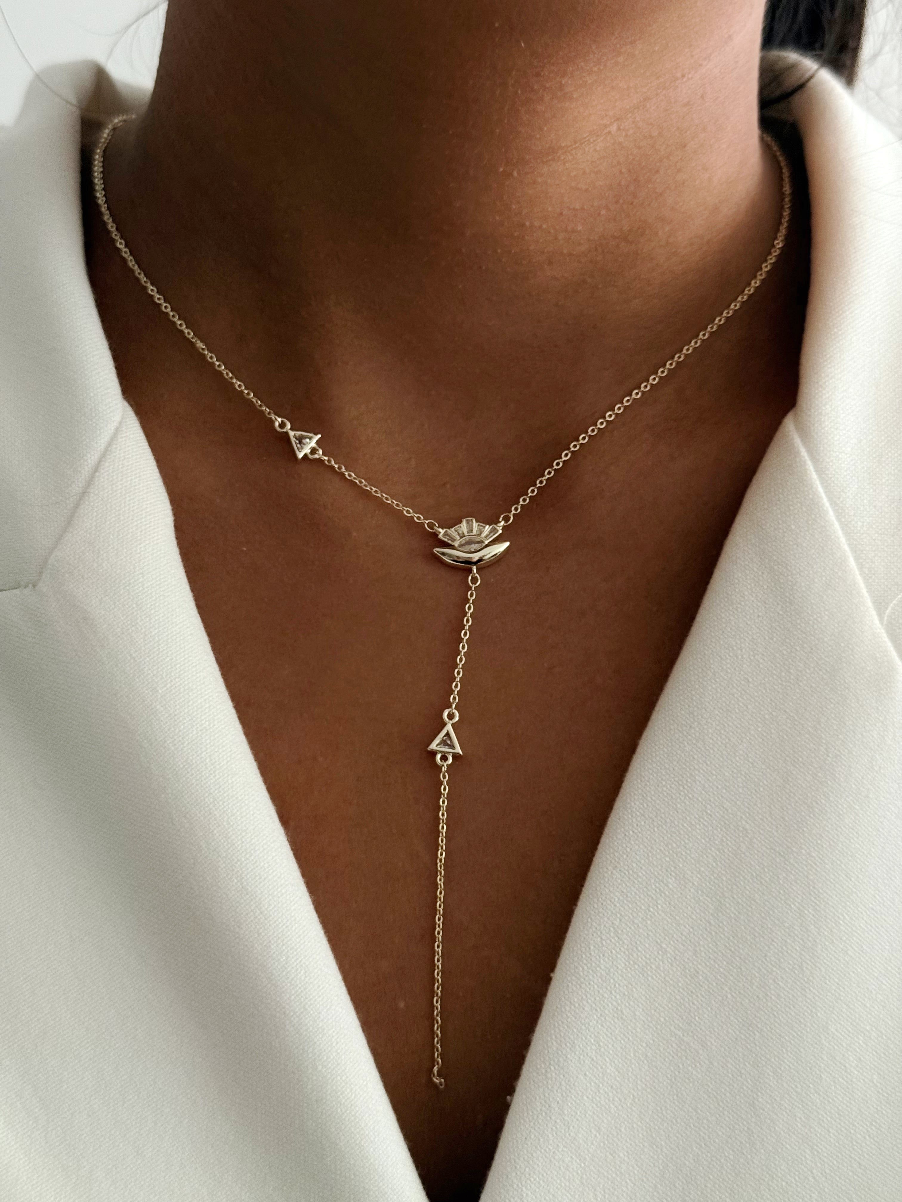 Y Necklace Stainless Steel Waterproof Layered Trendy Wholesale Myaccessories wholesale jewelry Y NECKLACE Catwalk Jewellery Europe