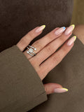 Gold Stackable Ring Stainless Steel Waterproof Trendy Wholesale Myaccessories wholesale jewelry RINGS Catwalk Jewellery Europe
