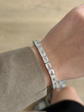 Silver Emerald Cut Cz Tennis Bracelet wholesale jewelry BRACELETS  Catwalk Jewellery Europe