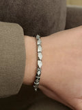 Silver Cz Pave Alternating Rhombus Prism Link Bracelet wholesale jewelry BRACELETS  Catwalk Jewellery Europe