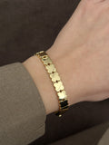 Gold Solid Clover Motif Link Bracelet wholesale jewelry BRACELETS  Catwalk Jewellery Europe