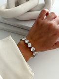 Silver Large Round Cut Cz Tennis Bracelet Alternate Angle wholesale jewelry BRACELETS  Catwalk Jewellery Europe