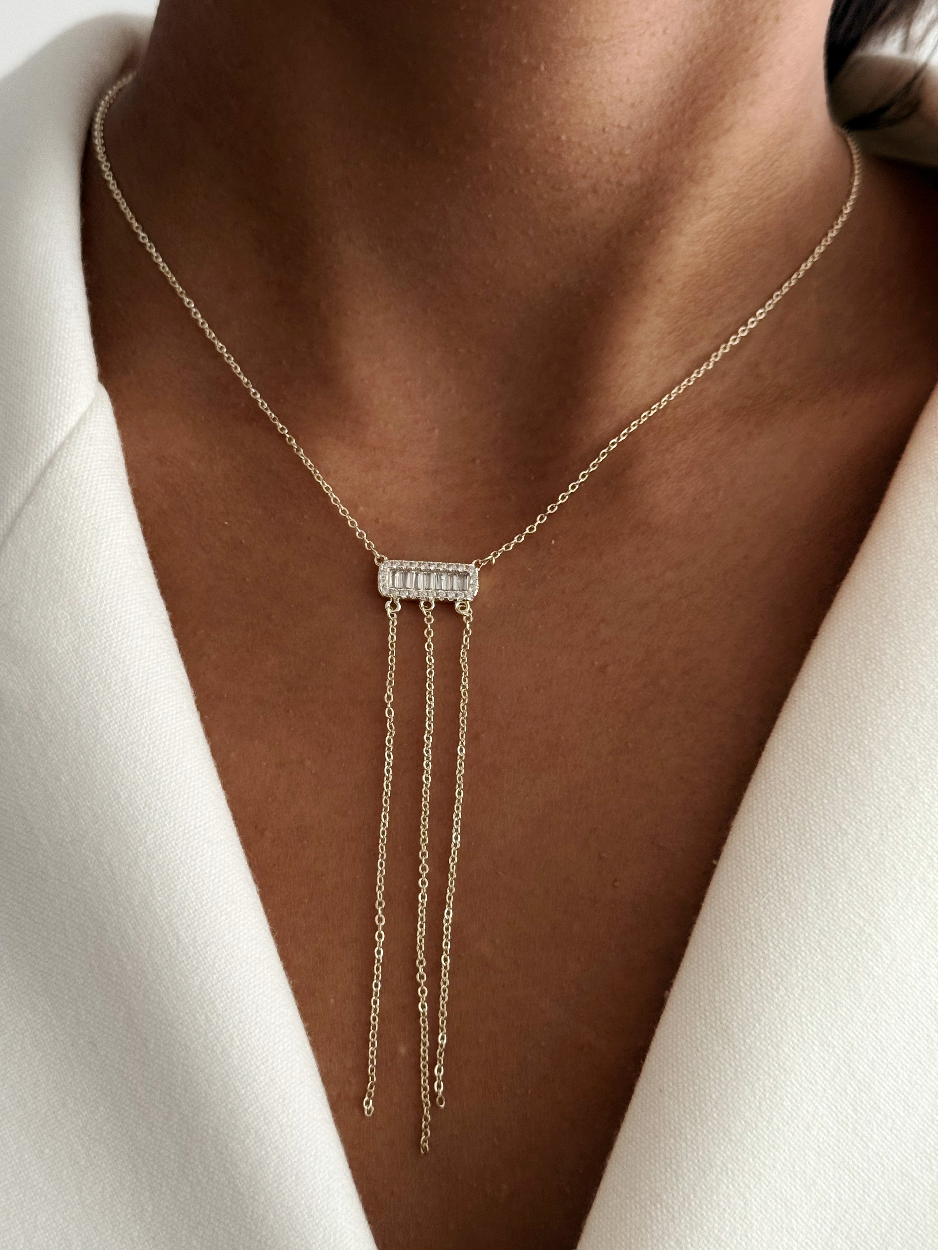 Y Necklace Stainless Steel Waterproof Layered Trendy Wholesale Myaccessories wholesale jewelry Y NECKLACE Catwalk Jewellery Europe