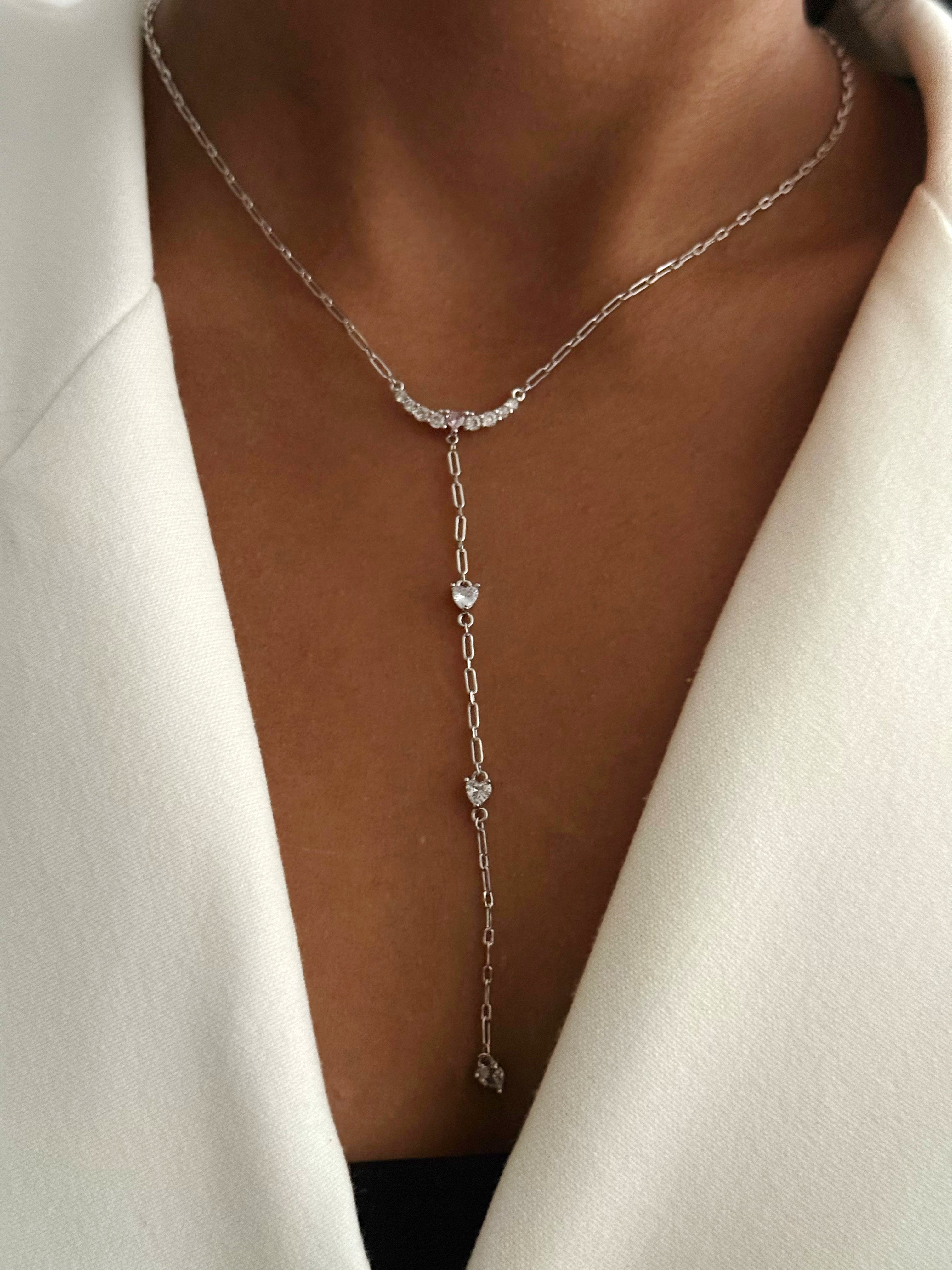 Y Necklace Stainless Steel Waterproof Layered Trendy Wholesale Myaccessories wholesale jewelry Y NECKLACE Catwalk Jewellery Europe