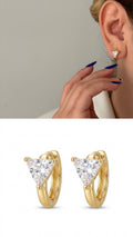 Gold Square Cut Cz Huggie Earrings V2 wholesale jewelry VIP 14K EARRINGS  Catwalk Jewellery Europe