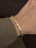 Gold Round Cut Cz Bezel Tennis Bracelet wholesale jewelry BRACELETS  Catwalk Jewellery Europe
