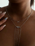 Y Necklace Stainless Steel Waterproof Layered Trendy Wholesale Myaccessories wholesale jewelry Y NECKLACE Catwalk Jewellery Europe