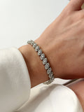 Silver Marquise Cut Cz Double Halo Tennis Bracelet wholesale jewelry BRACELETS  Catwalk Jewellery Europe