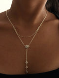 Y Necklace Stainless Steel Waterproof Layered Trendy Wholesale Myaccessories wholesale jewelry Y NECKLACE Catwalk Jewellery Europe