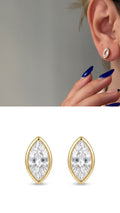 Silver Wavy Cz Stud Earrings wholesale jewelry VIP 14K EARRINGS  Catwalk Jewellery Europe