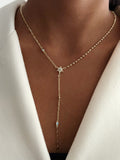 Y Necklace Stainless Steel Waterproof Layered Trendy Wholesale Myaccessories wholesale jewelry Y NECKLACE Catwalk Jewellery Europe