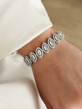 Silver Marquise Cut Cz Double Halo Link Bracelet wholesale jewelry BRACELETS  Catwalk Jewellery Europe