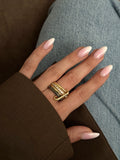 Gold Stackable Ring Stainless Steel Waterproof Trendy Wholesale Myaccessories wholesale jewelry RINGS Catwalk Jewellery Europe