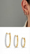 Gold Cz Pave Graduated Triple Hoop Earring Set wholesale jewelry VIP 14K EARRINGS  Catwalk Jewellery Europe