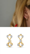 Gold Cz Pave Evil Eye Fringe Ray Drop Earrings wholesale jewelry VIP 14K EARRINGS  Catwalk Jewellery Europe