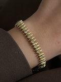 Gold Cz Pave Studded Spike Link Bracelet wholesale jewelry BRACELETS  Catwalk Jewellery Europe